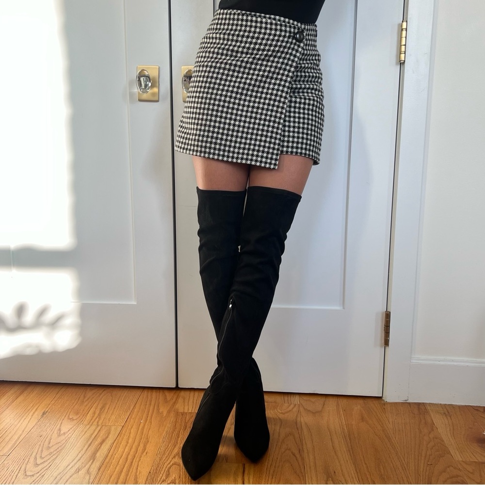 Truffle collection suede thigh high boots